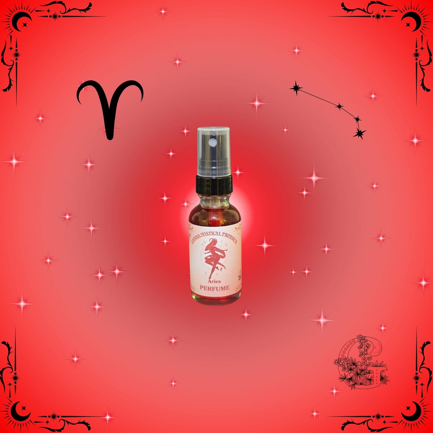 Aries Zodiac Perfume – bold and energizing fragrance with bright, crisp notes symbolizing vitality and confidence.