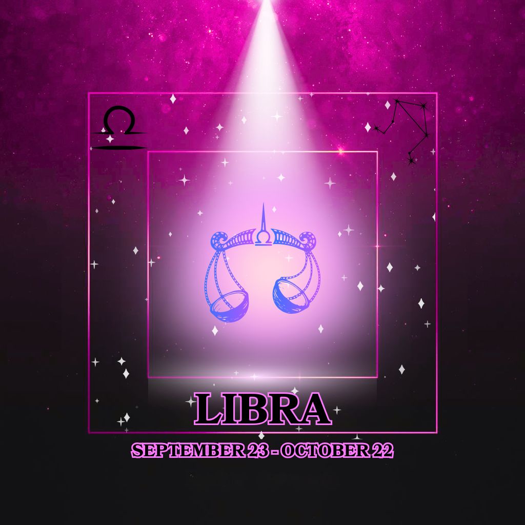 Libra zodiac sign and constellation design – balanced and harmonious cover for the Libra Collection by Gitana Mystical Products.
