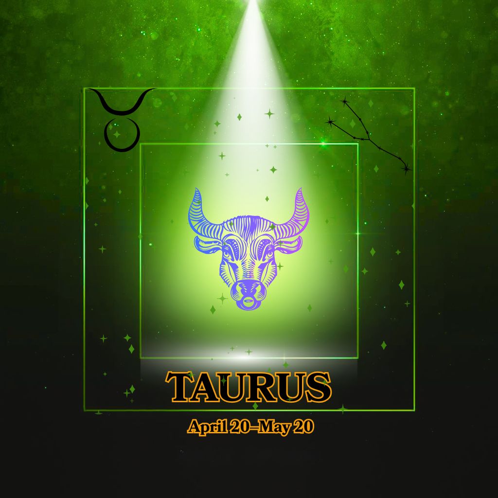 Taurus zodiac sign with constellation design – grounded and soothing cover for the Taurus Collection by Gitana Mystical Products.