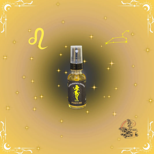 Leo Zodiac Perfume – radiant and confident fragrance with golden notes symbolizing warmth and passion.