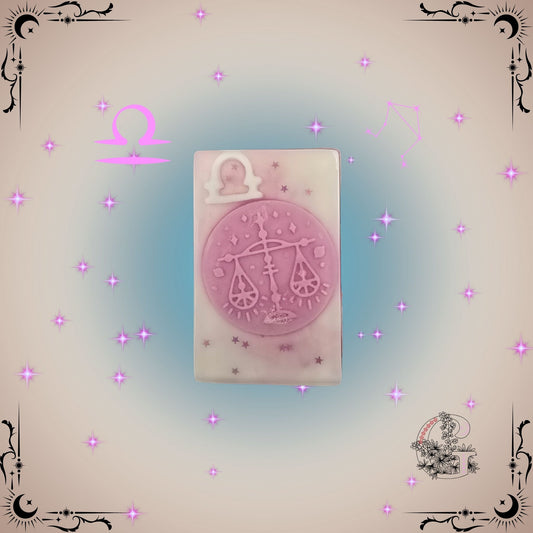 Libra Zodiac Soap – harmonious, elegant handcrafted soap in pink-beige tones promoting peace and beauty.